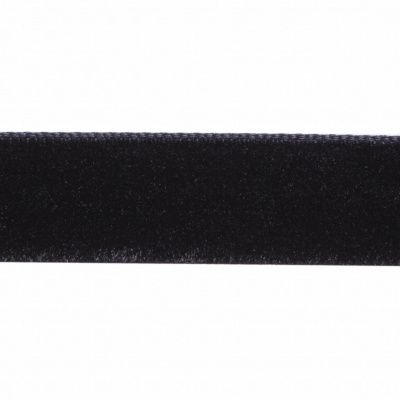 Лента бархатная нейлон, шир.12 мм, (упак. 45,7м), цв.03-черный - купить в Невинномысске. Цена: 448.27 руб.