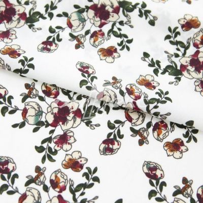 Плательная ткань "Фламенко" 23.1, 80 гр/м2, шир.150 см, принт растительный - купить в Невинномысске. Цена 264.56 руб.