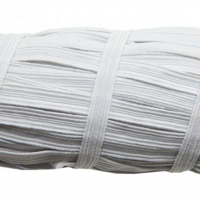Резинка продежка С-67, шир. 7 мм (20 шт/10 м), цвет белый - купить в Невинномысске. Цена: 1 296.24 руб.