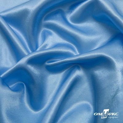 Поли креп-сатин 14-4121, 125 (+/-5) гр/м2, шир.150см, цвет голубой - купить в Невинномысске. Цена 157.15 руб.