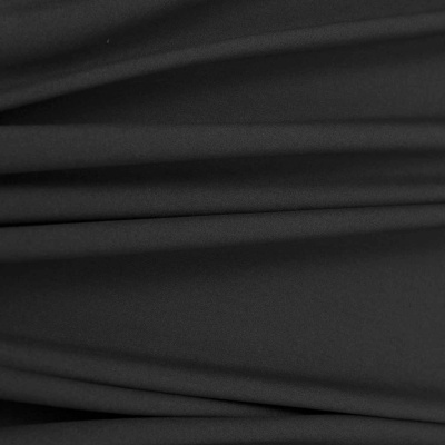 Костюмная ткань с вискозой "Рошель", 250 гр/м2, шир.150см, цвет чёрный - купить в Невинномысске. Цена 438.12 руб.